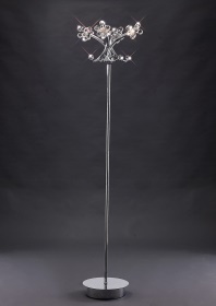 Octavia Polished Chrome Crystal Floor Lamps Diyas Designer Floor Lamps 